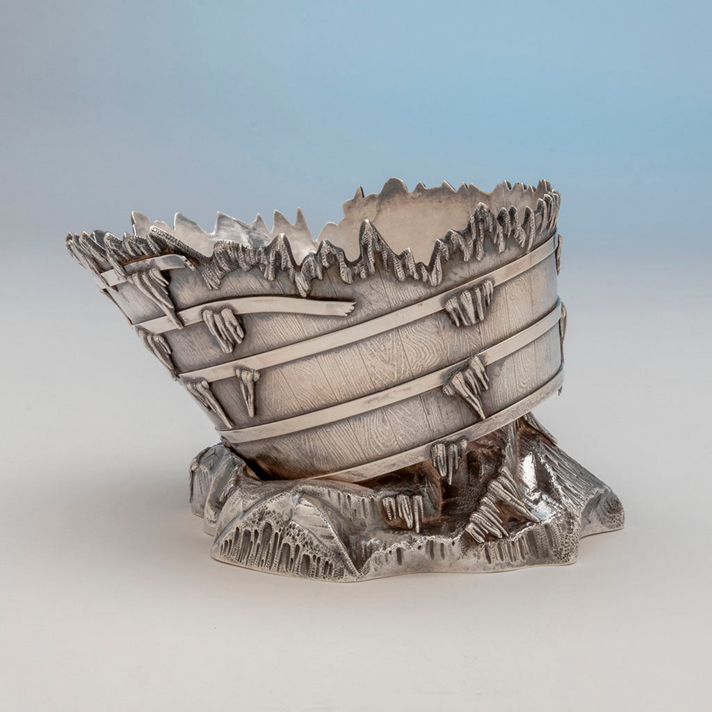 Side 1 of Gorham Antique Sterling Silver Bucket Ice Bowl, Providence, RI, 1872