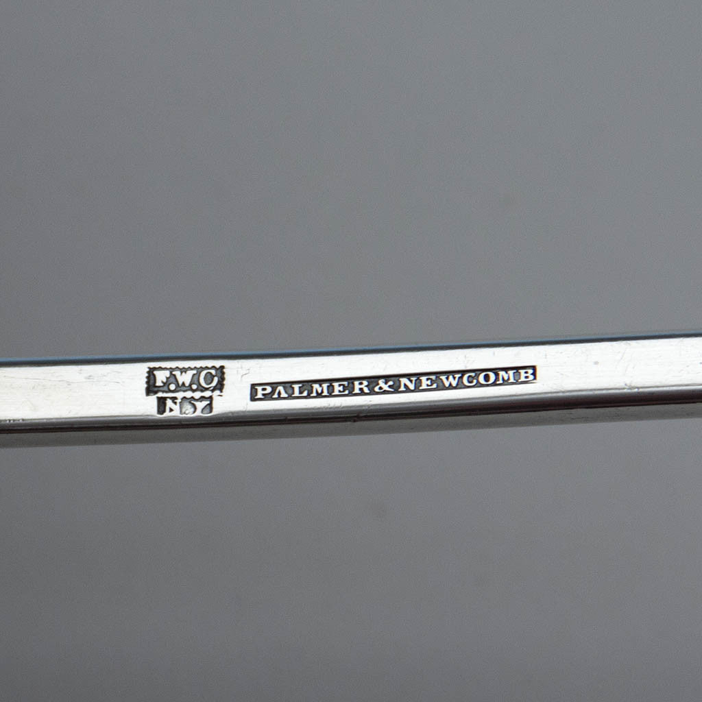 Marks on Francis W. Cooper American Coin Silver Wine Wagon or Trolley, New York City, 1849-54