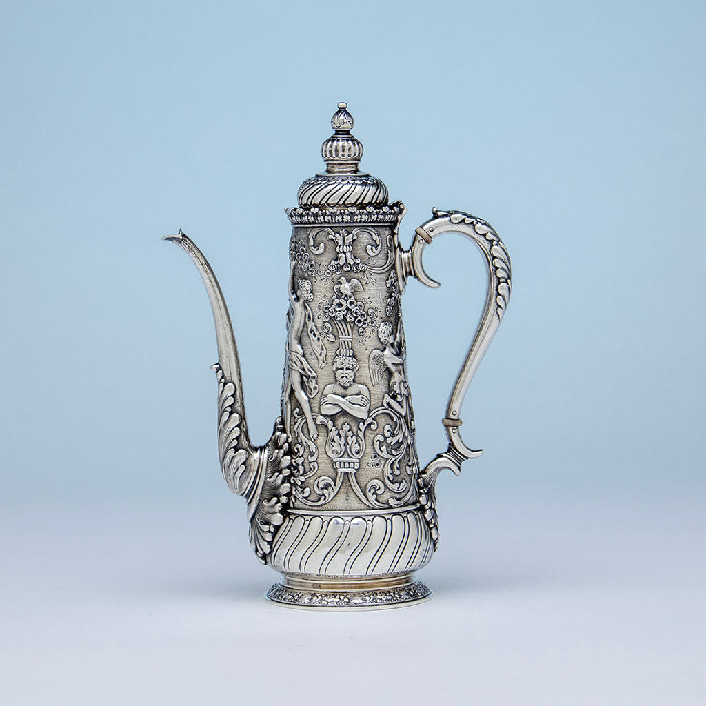 Tiffany & Co Antique Sterling Silver Classical Coffee Pot, New 
