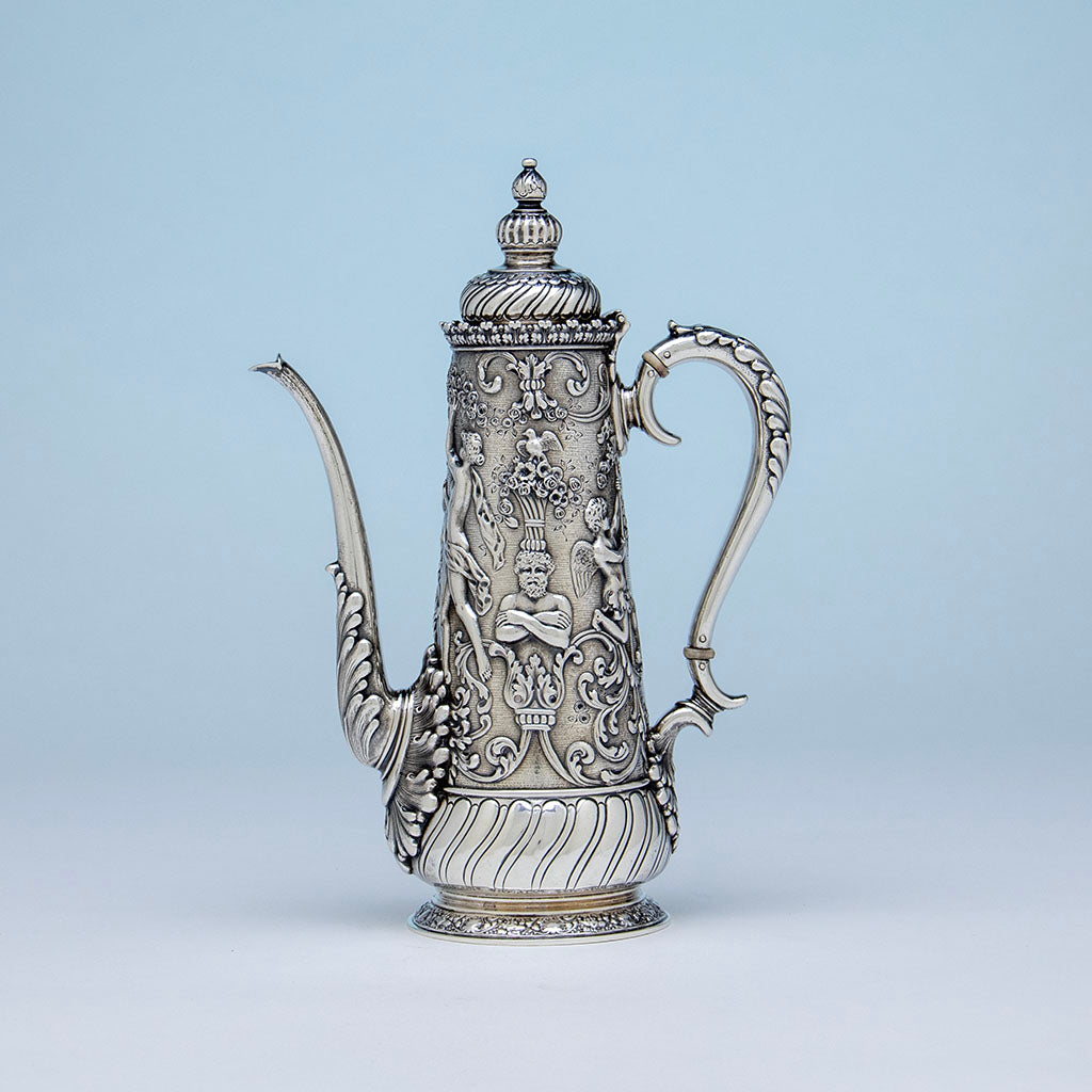 Tiffany & Co Antique Sterling Silver Classical Coffee Pot, New York City, NY, c. 1885
