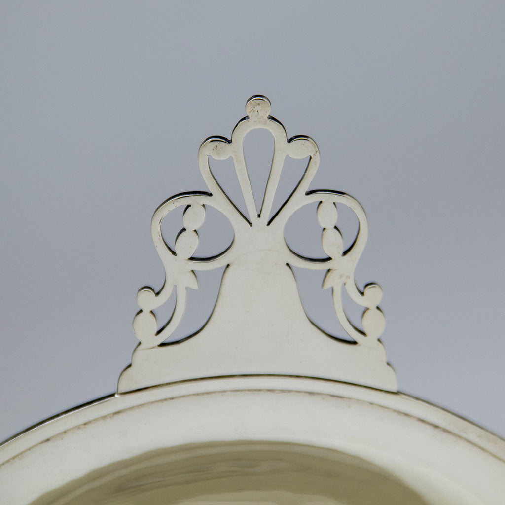 Handle of Frans Gyllenberg and Alfred Swanson Arts &amp; Crafts Silver Sandwich Tray, Boston, c. late 1920s
