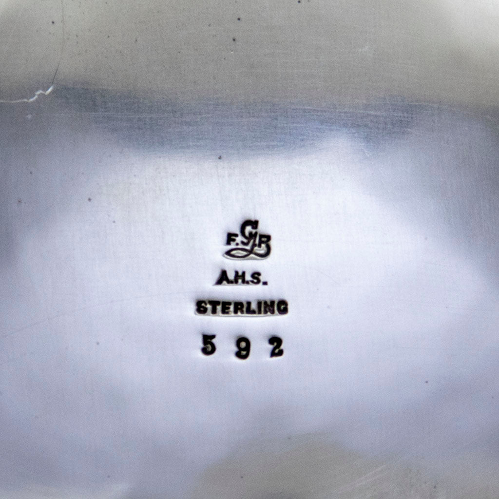 Frans Gyllenberg and Alfred Swanson Arts &amp; Crafts Sterling Silver Sandwich Tray, Boston, c. late 1920s