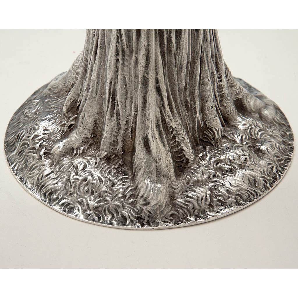 Base of Shreve &amp; Co Antique Sterling Figural Sequoia Vase, San Francisco - c. 1920&#39;s