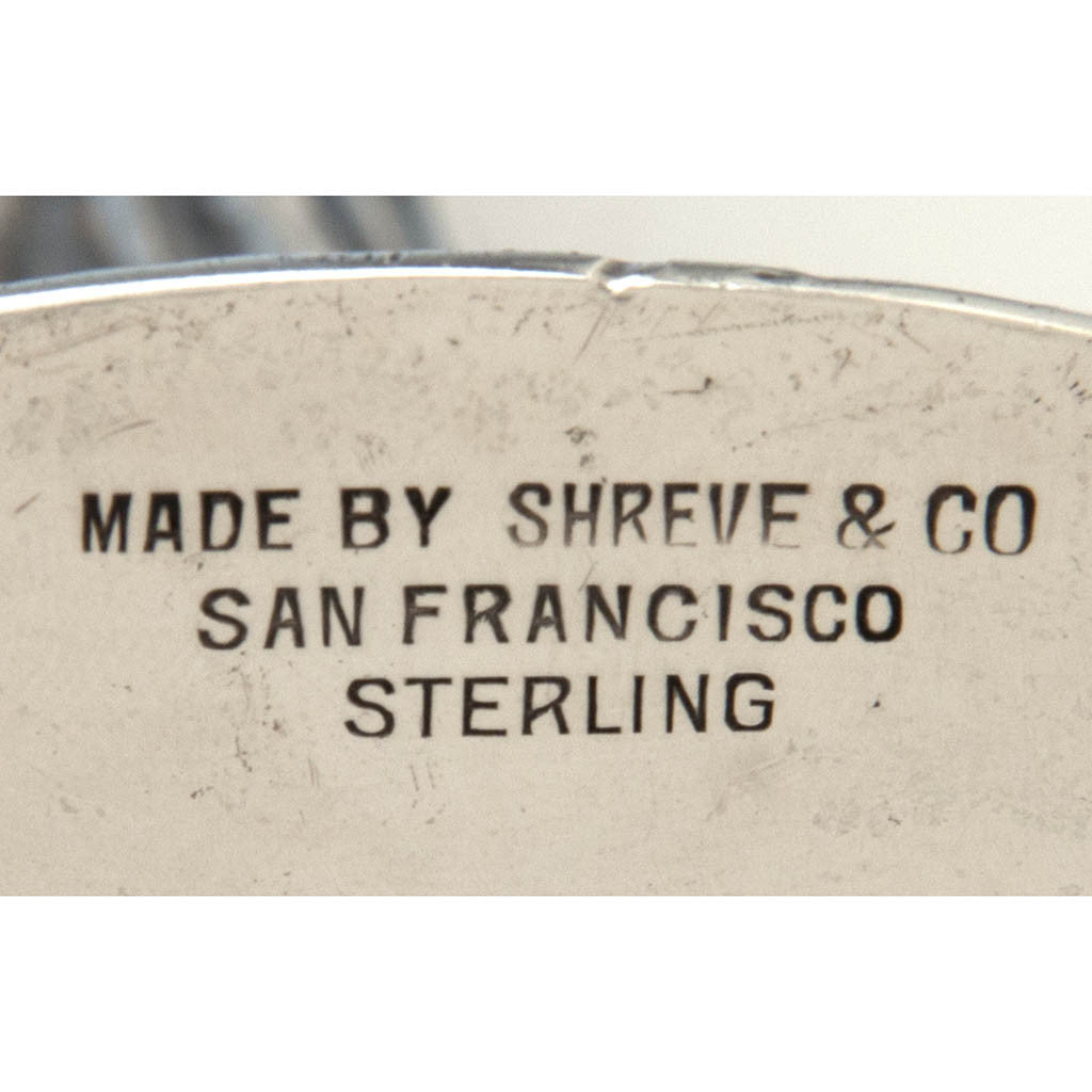 Marks on Shreve &amp; Co Antique Sterling Figural Sequoia Vase, San Francisco - c. 1920&#39;s