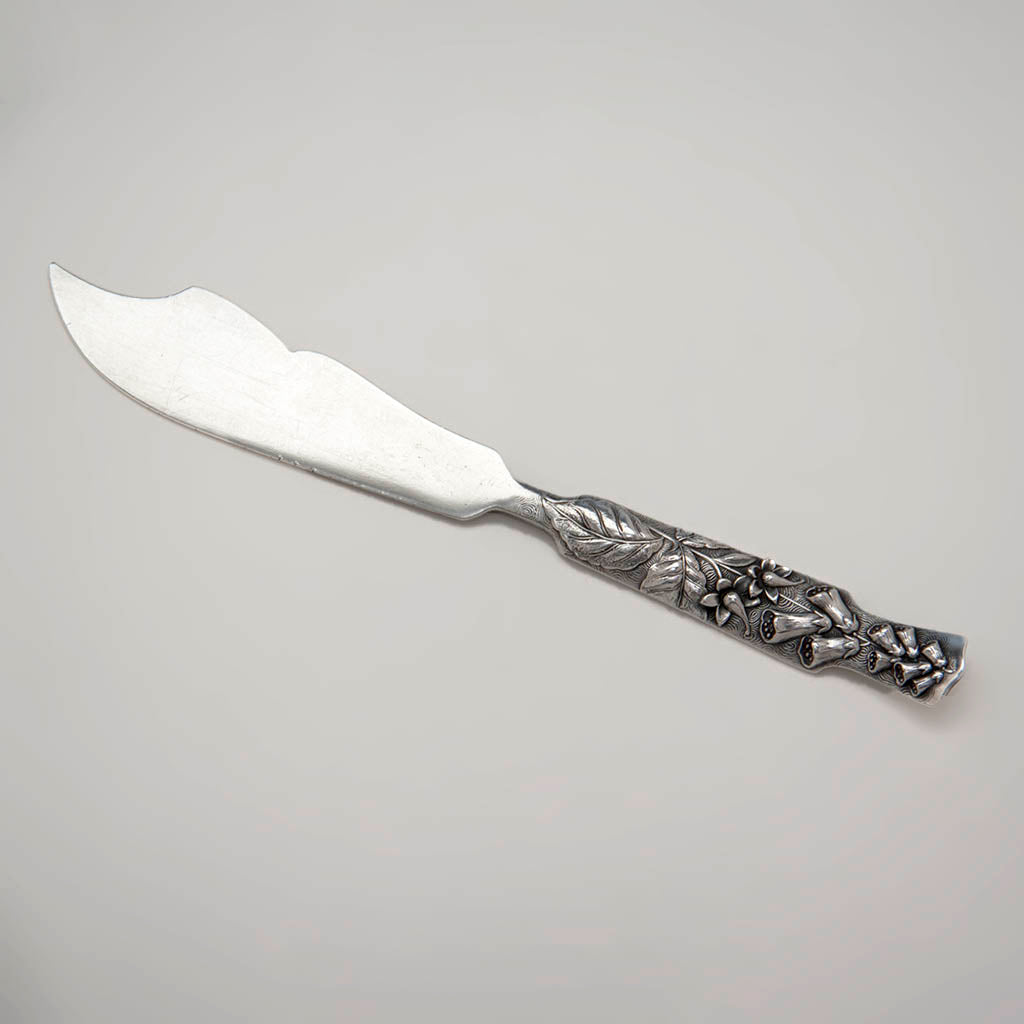 Shiebler &#39;Flora&#39; Pattern Antique Sterling Silver Master Butter Knife, New York City, c. 1890