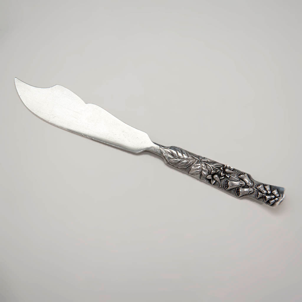 Shiebler 'Flora' Pattern Antique Sterling Silver Master Butter Knife, New York City, c. 1890