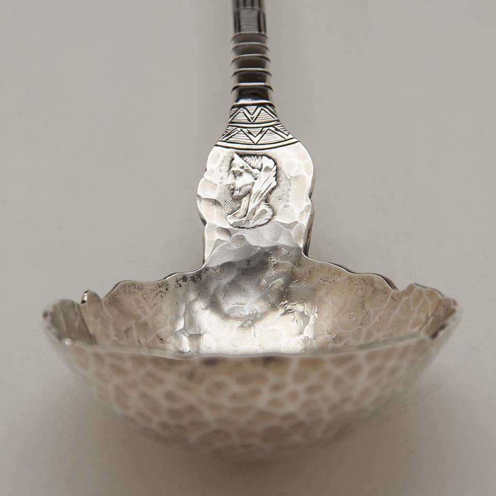 Bottom of Shiebler &#39;Homeric&#39; (Medallion) Antique Sterling Silver Large Serving Spoon, New York City, c. 1880&#39;s
