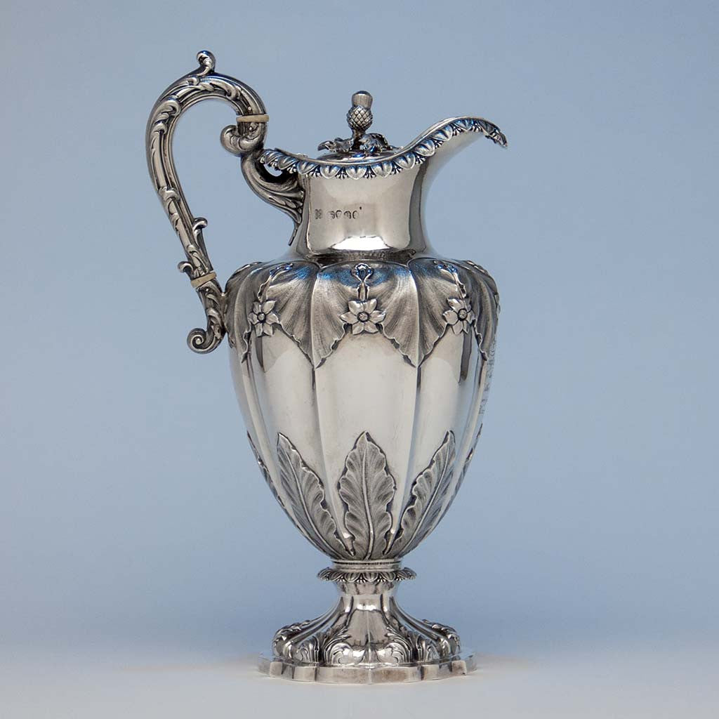 Edward, Edward Jr, John & William Barnard William IV Sterling Presentation Ewer or Hot Beverage Jug by, London, 1835/36