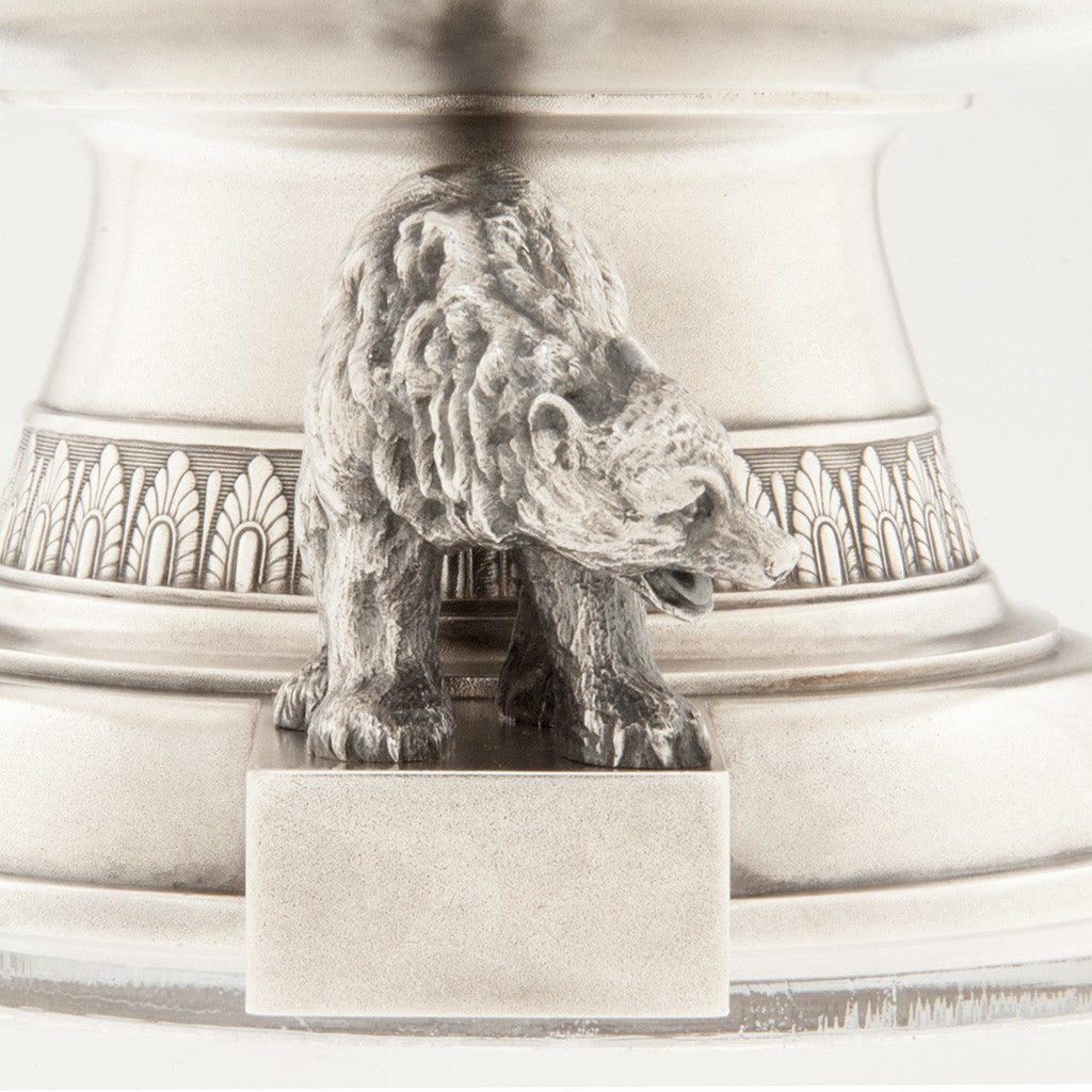 Side of Tiffany &amp; Co./ Edward C. Moore Antique Sterling Silver Figural Ice Bowl, New York City, c. 1873