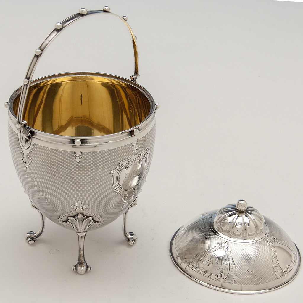 Interior of Gorham Antique Coin Silver Covered Sugar Bowl, Providence, RI, 1859 of Rhode Island historical interest
