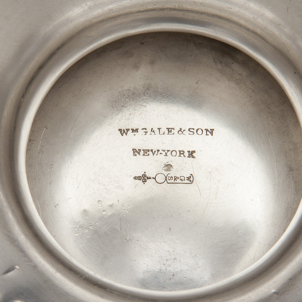 Marks on William Gale &amp; Son Antique Coin Silver Fruit or Centerpiece Bowl, New York City, 1856