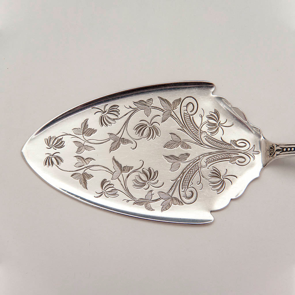 Blade to John Polhamus &#39;Oriental&#39; Pattern Antique Coin Silver Pie Server, NYC, c. 1860