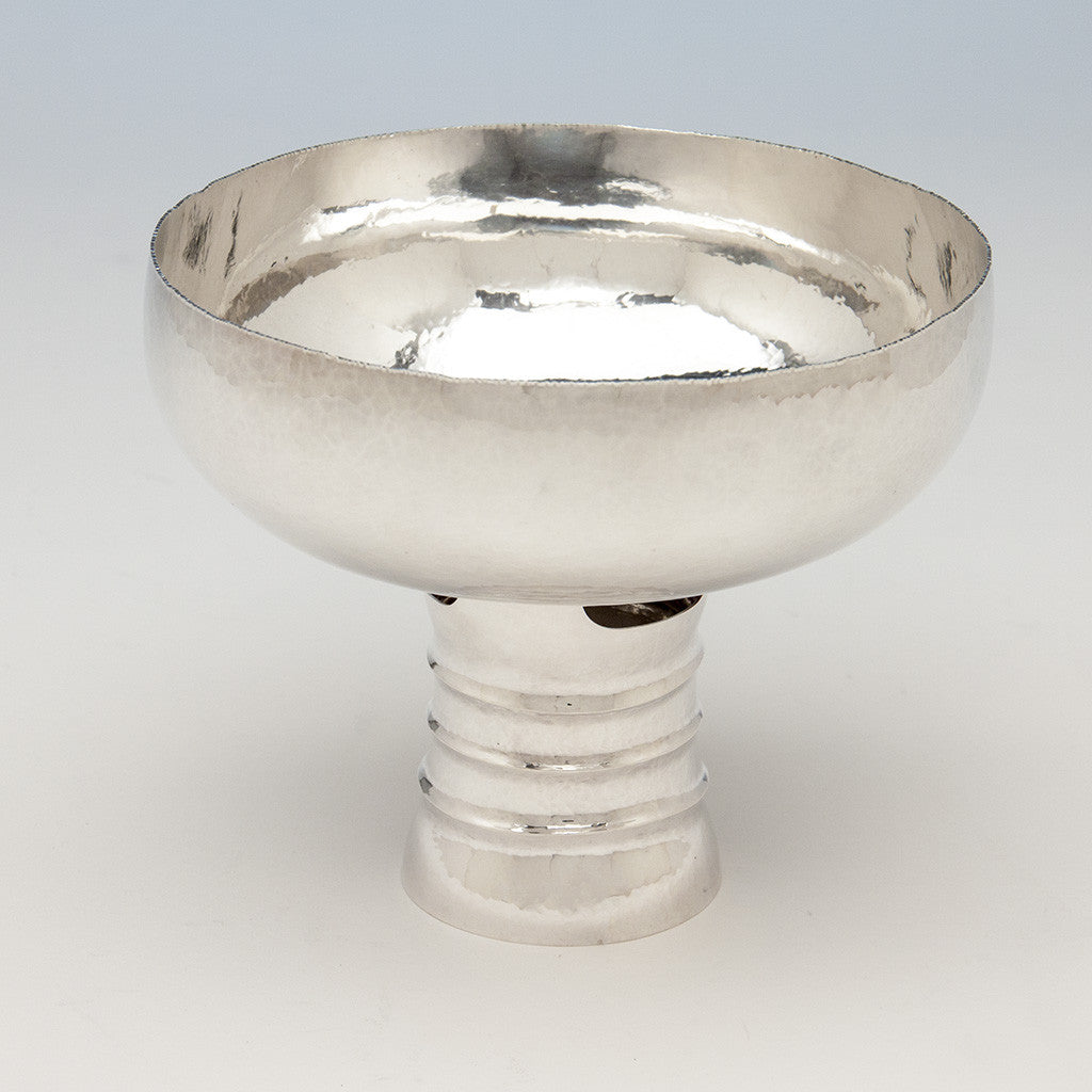 Interior of Hans Christensen Large Modern Sterling Silver Compote, Rochester, New York, c. 1970