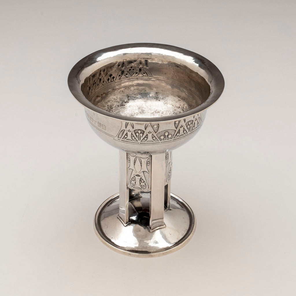 Interior of Robert R. Jarvie Important Sterling Silver Golf Trophy, Chicago, IL, 1913