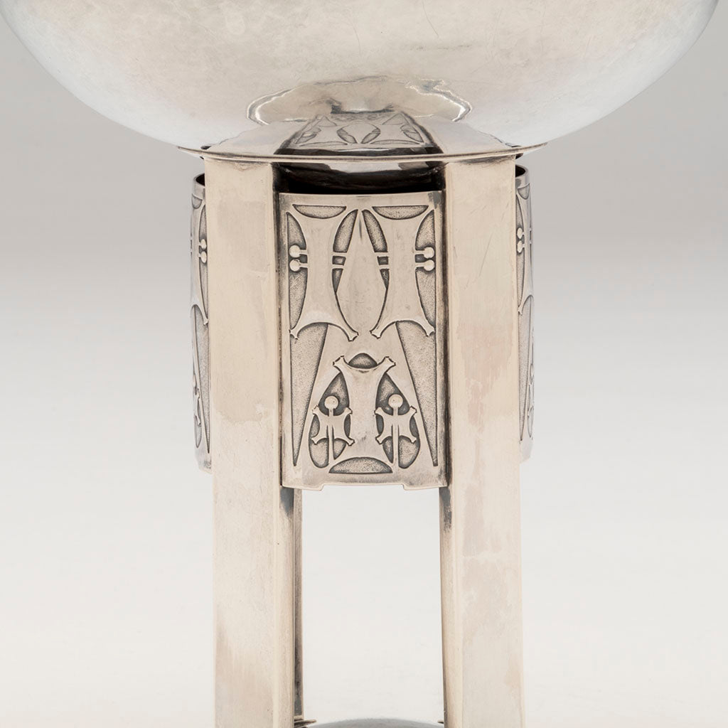 Curved panels on Robert R. Jarvie Important Sterling Silver Golf Trophy, Chicago, IL, 1913
