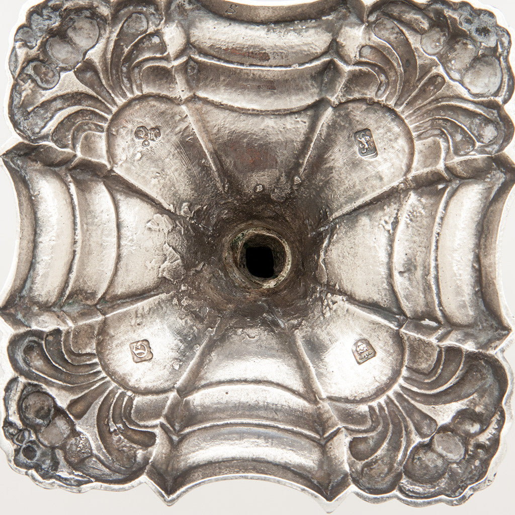 Marks on William Cafe Set of 4 George II Sterling Silver Candlesticks, London 1762/63