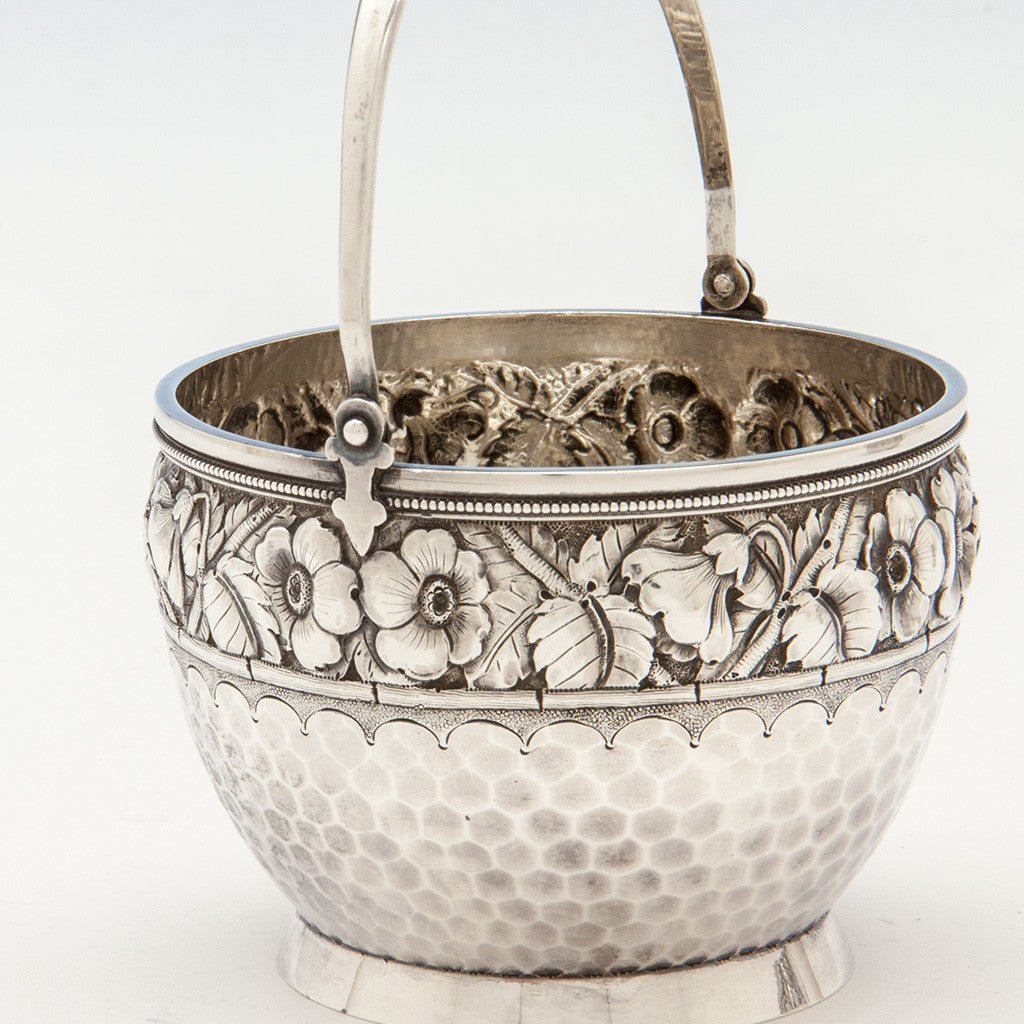 Handle of Durgin Antique Sterling Silver Creamer &amp; Sugar, Concord, NH, c. 1880&#39;s