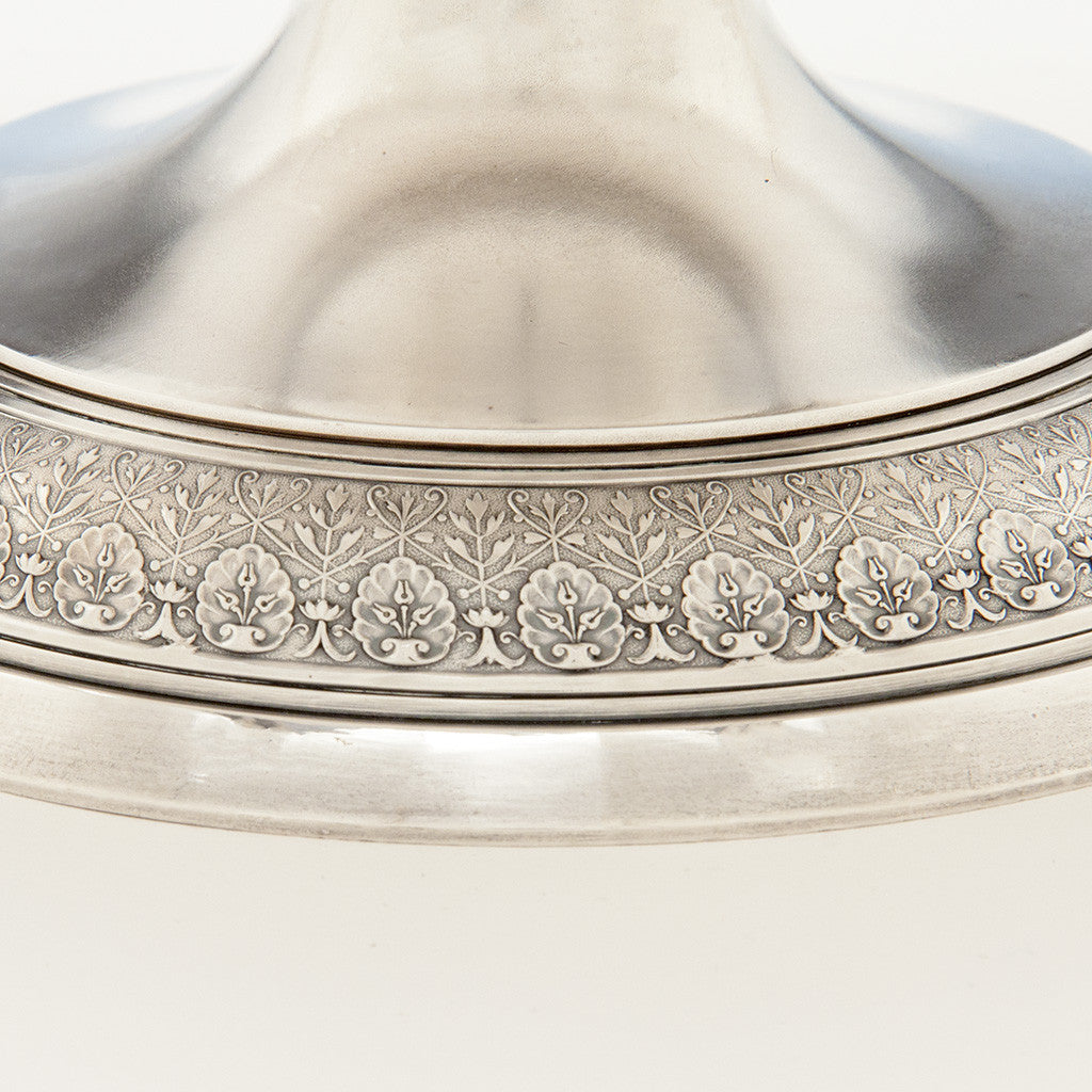 Base of Theodore B. Starr Antique Sterling Silver Centerpiece, Berry or Fruit Bowl, New York City, c. 1870&#39;s