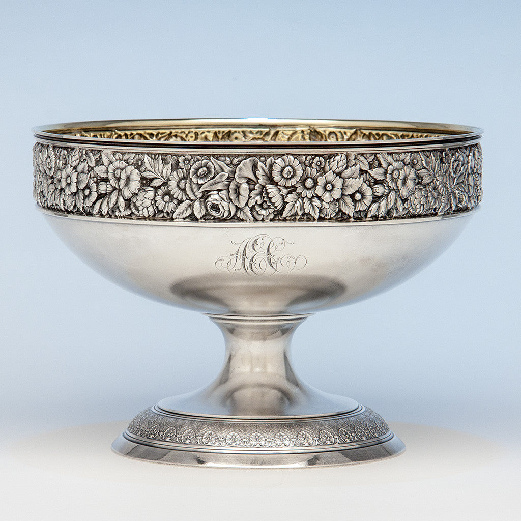 Theodore B. Starr Antique Sterling Silver Centerpiece, Berry or Fruit Bowl, New York City, c. 1870's