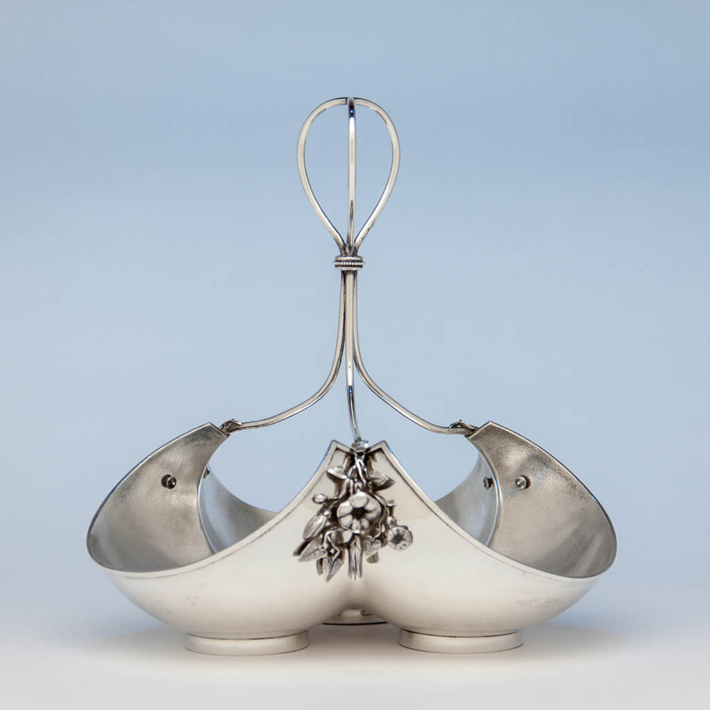 Gorham Antique Sterling Silver Cake Basket, Providence, RI, 1870, retailed by Bailey &amp; Co., Philadelphia