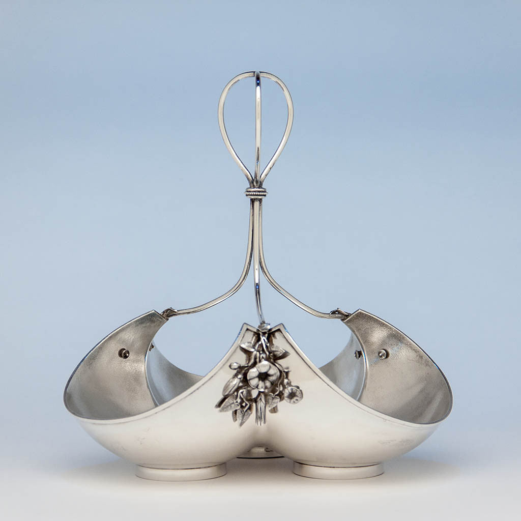 Gorham Antique Sterling Silver Cake Basket, Providence, RI, 1870, retailed by Bailey & Co., Philadelphia