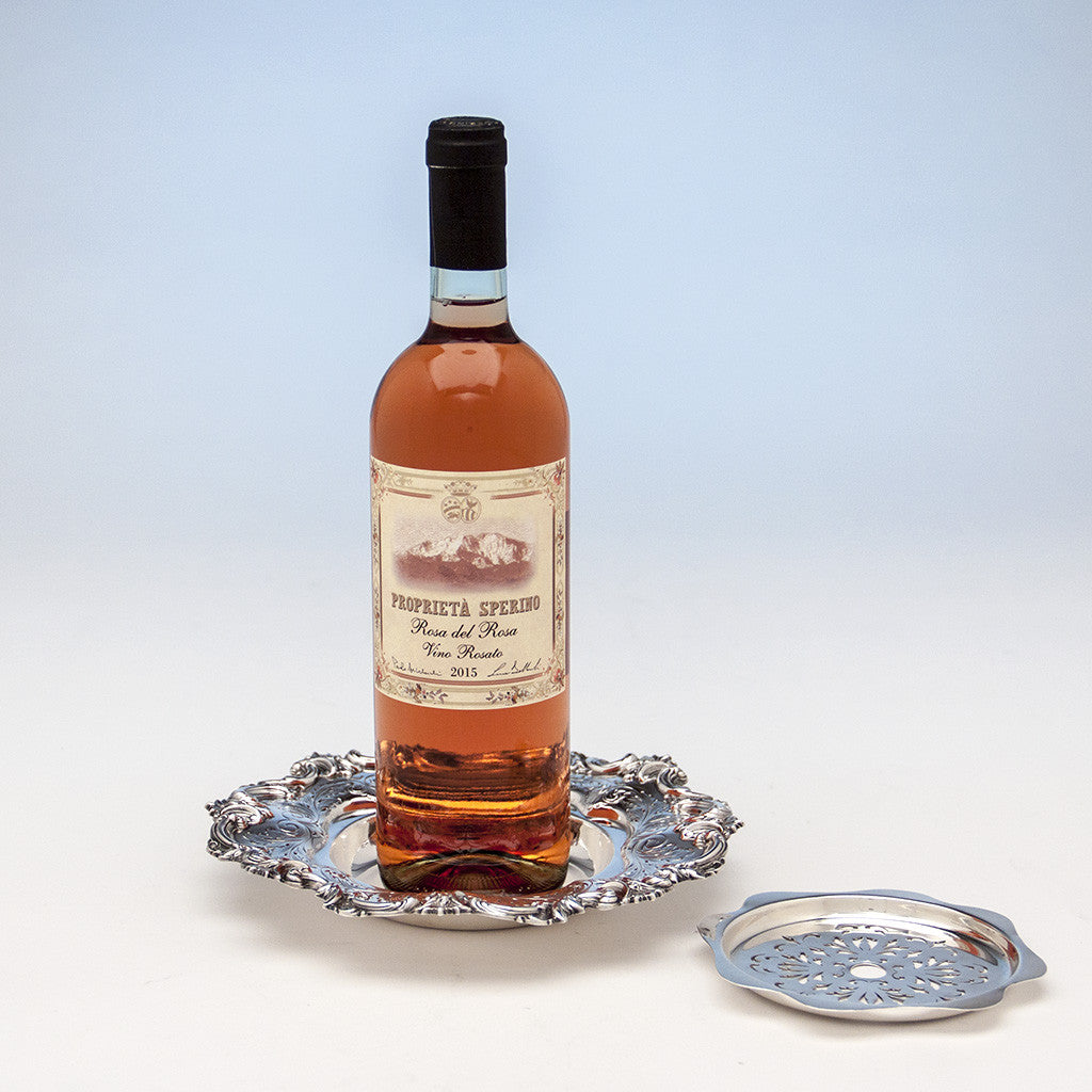 Frank W. Smith Silver Co Antique Sterling Silver Open Butter Dish, Gardner, MA, c. 1900 used as a coaster