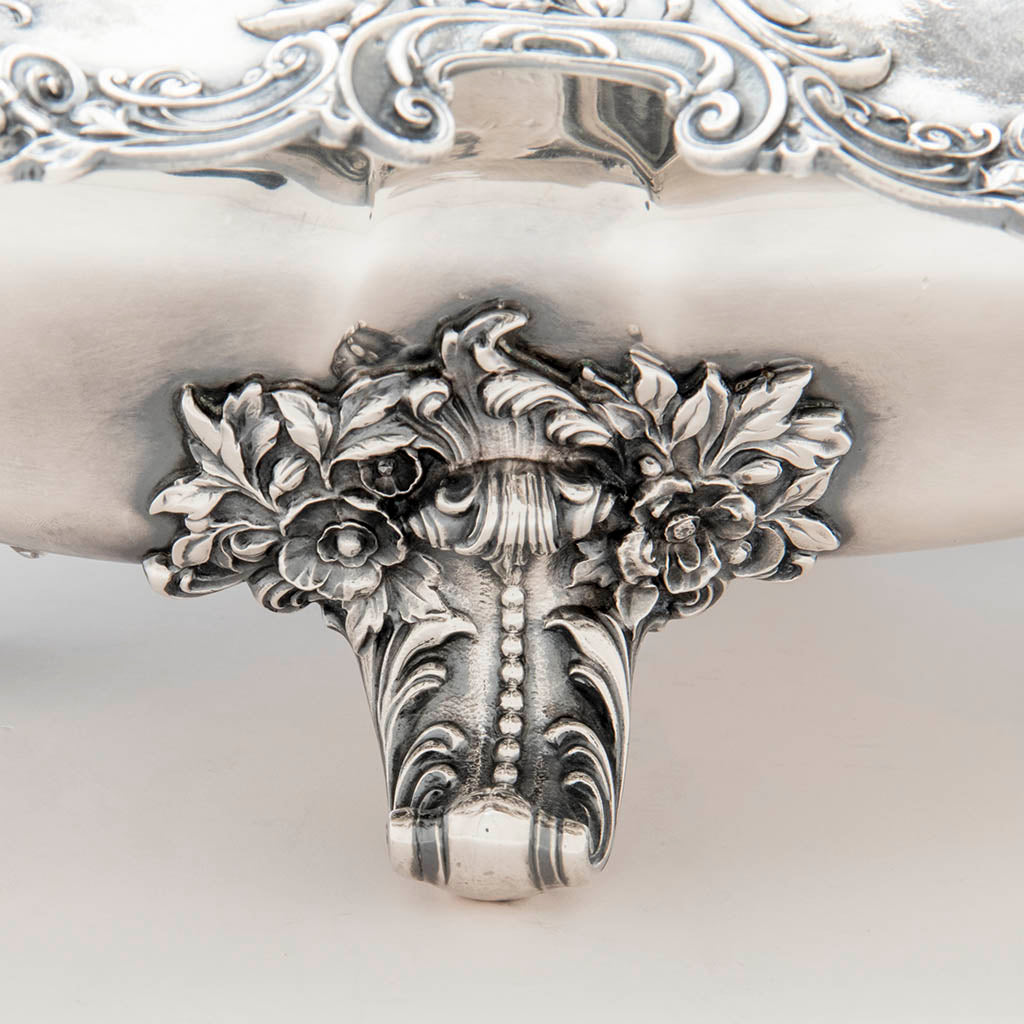 Foot to Gorham Antique Sterling Silver &#39;Special Order&#39; Garniture Suite, Providence, RI, 1900