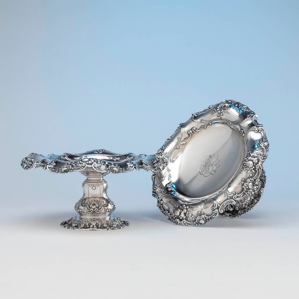 Large tazze to Gorham Antique Sterling Silver &#39;Special Order&#39; Garniture Suite, Providence, RI, 1900