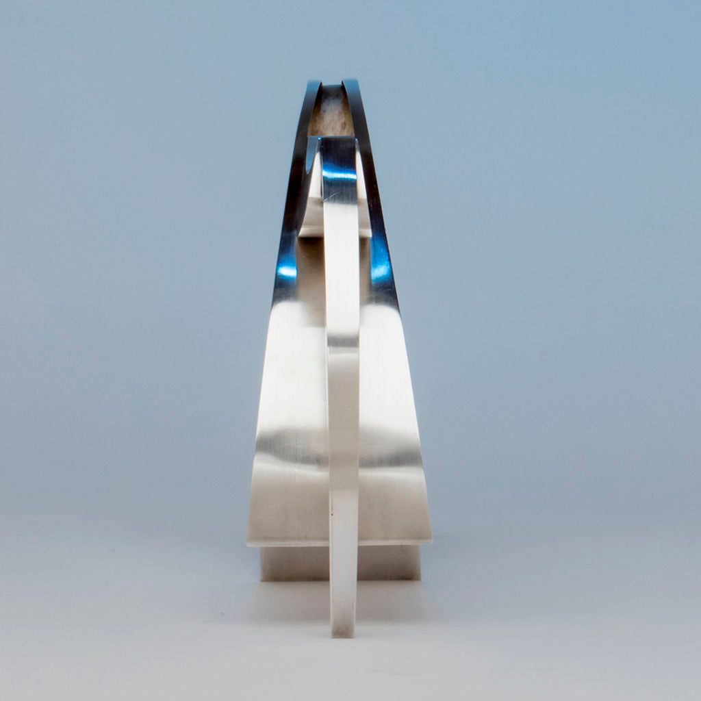 Back view of Matthew S. Morrow Modern Sterling Pitcher, Lubbock, TX, c. 1991