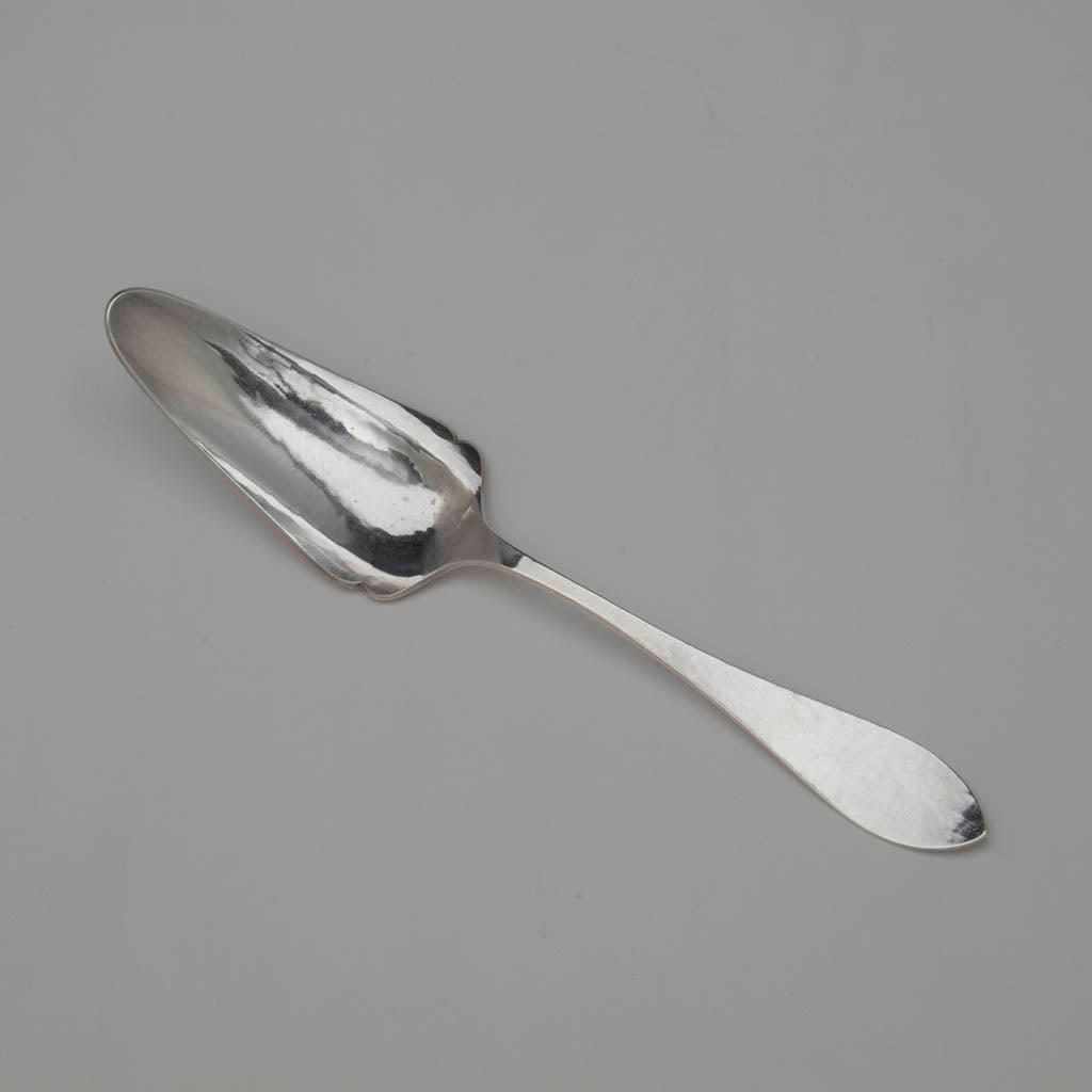 Top view of Kalo Arts and Crafts Antique Sterling Silver Pie Server, Chicago, IL, c. 1920's