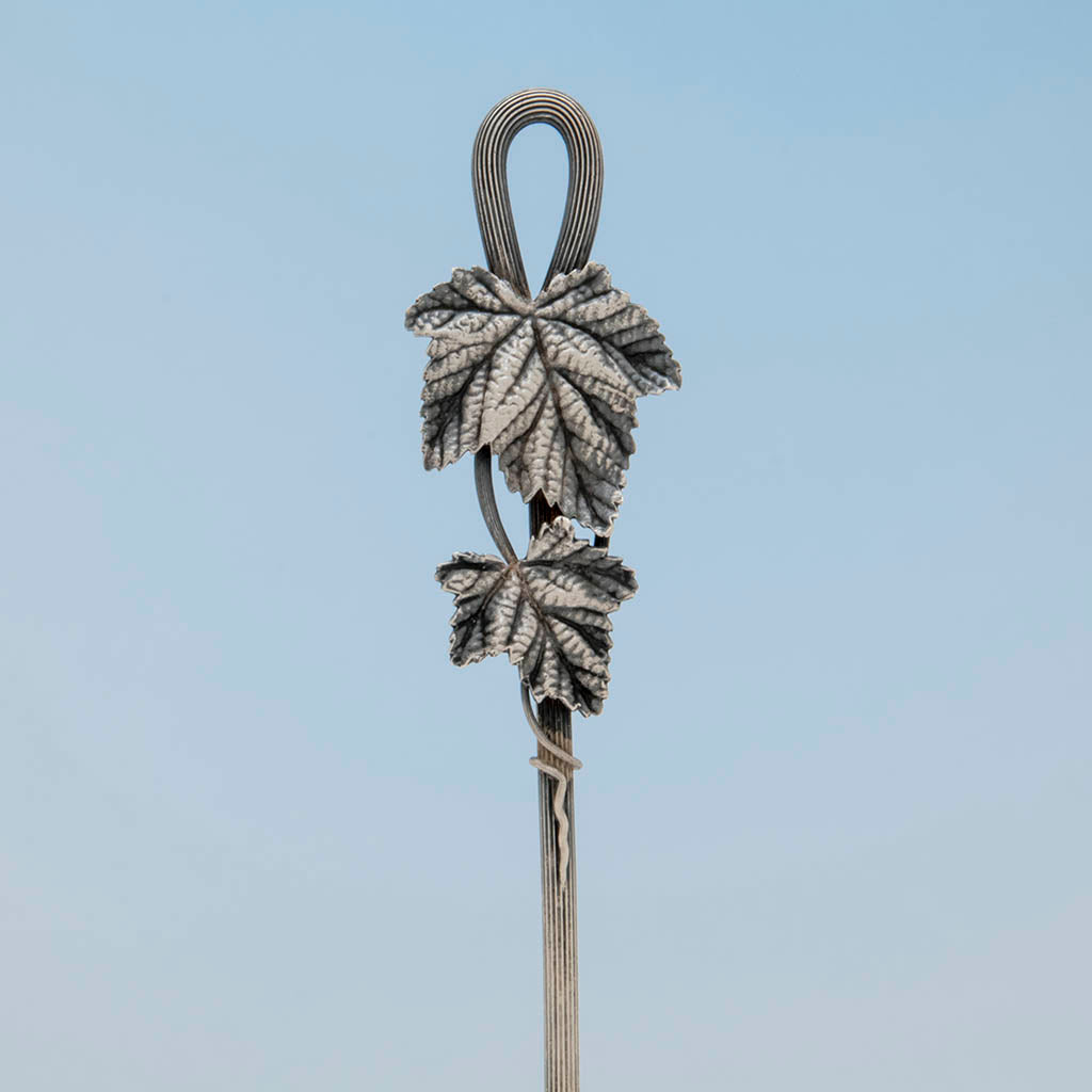 Handle to Wood and Hughes Antique Sterling Silver Aesthetic Serving Fork, NYC, c. 1870&#39;s