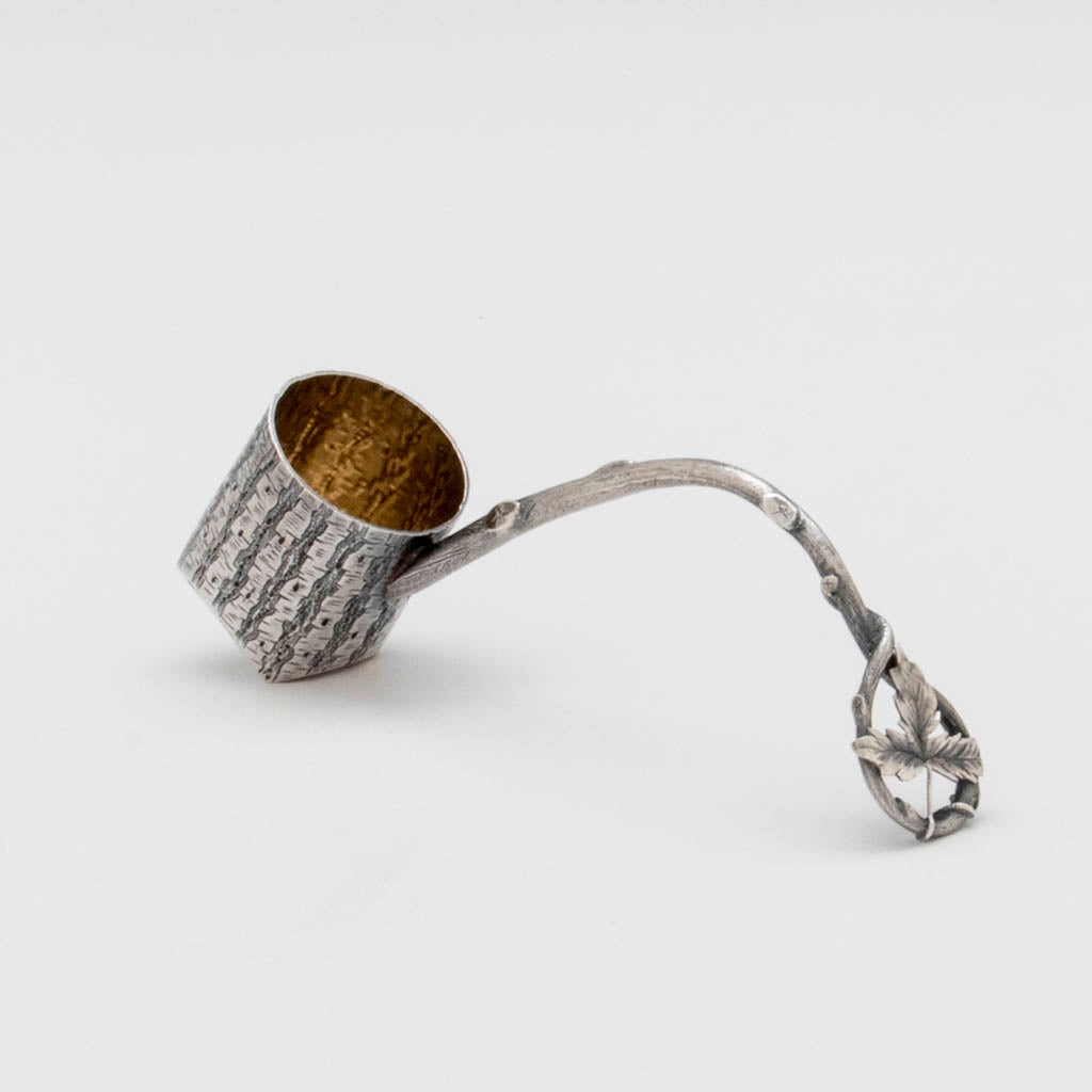 Towle Antique Sterling Silver Trompe l'oeil Cream Ladle, Newburyport, MA, c. 1880's