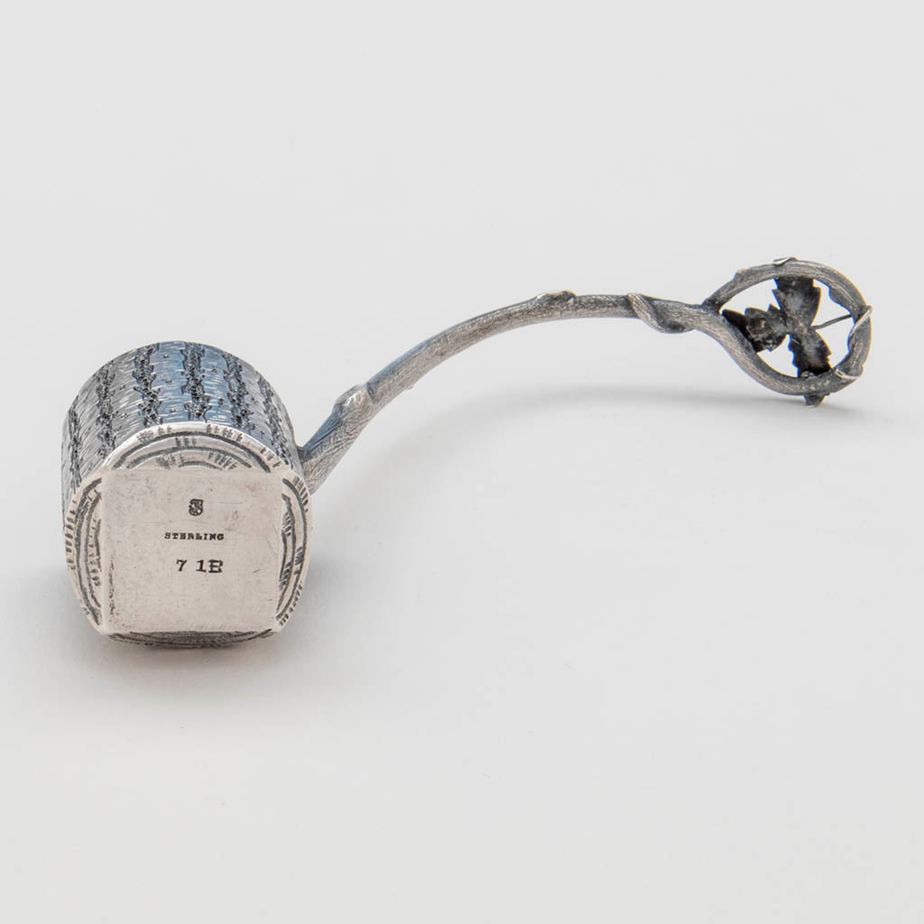 Marks on Towle Antique Sterling Silver Trompe l&#39;oeil Cream Ladle, Newburyport, MA, c. 1880&#39;s