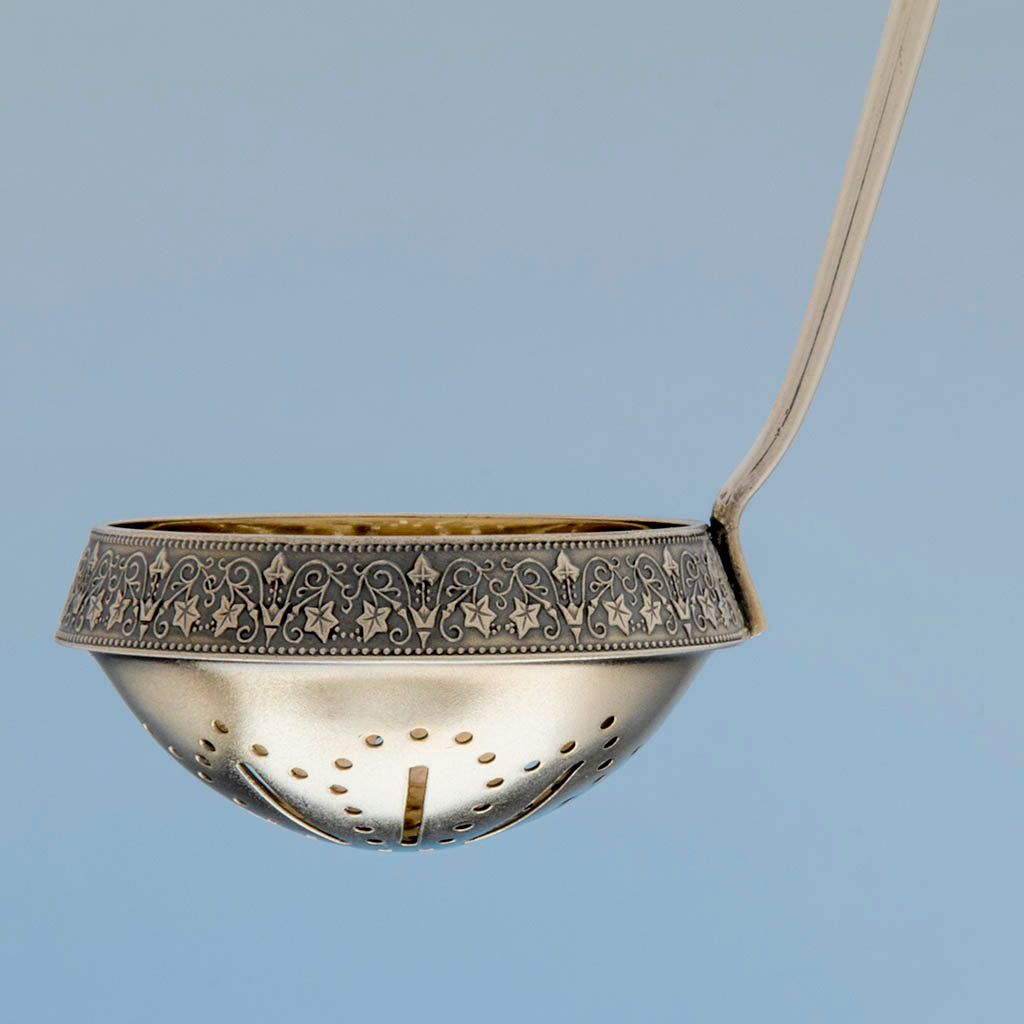 Bowl of Gorham Antique Sterling Silver Sugar Sifter, Providence, RI, 1874