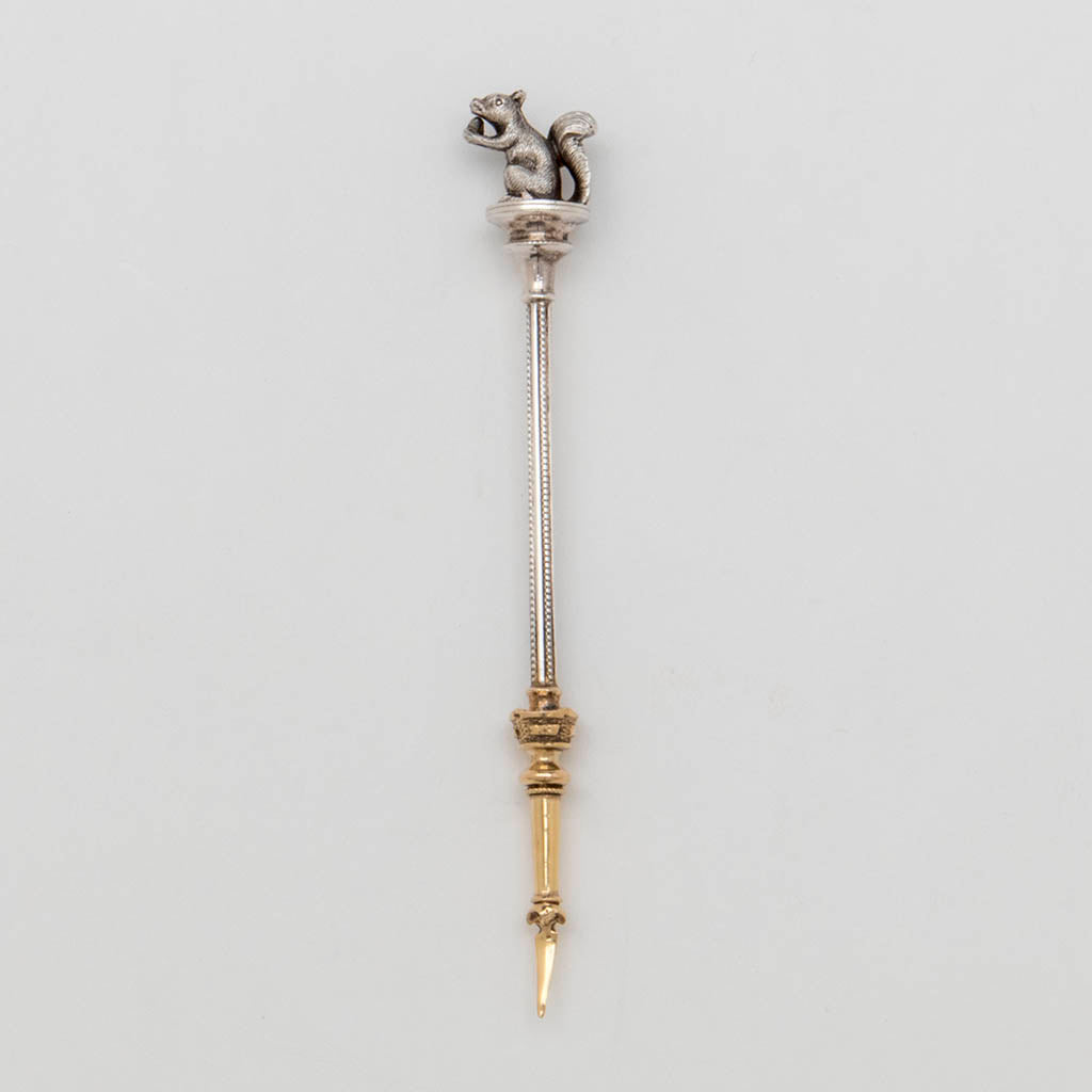 Nut pick to George Sharp Antique Sterling Silver Nut Set, Philadelphia, PA, late 1860&#39;s