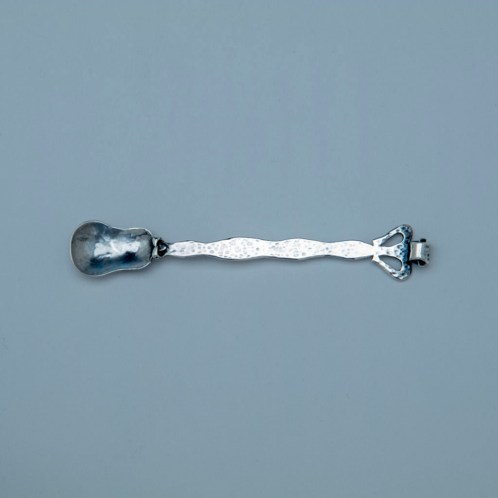Original spoon to E. Baker and Son Art Nouveau Sterling Silver Mustard Pot, Birmingham, England, 1902/03
