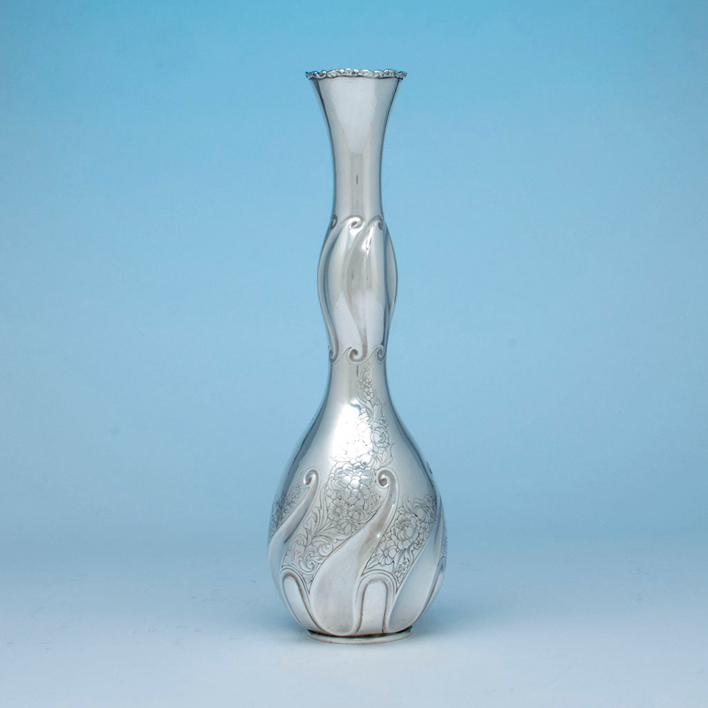 Gorham Antique Sterling Silver Vase, Providence, RI, 1892