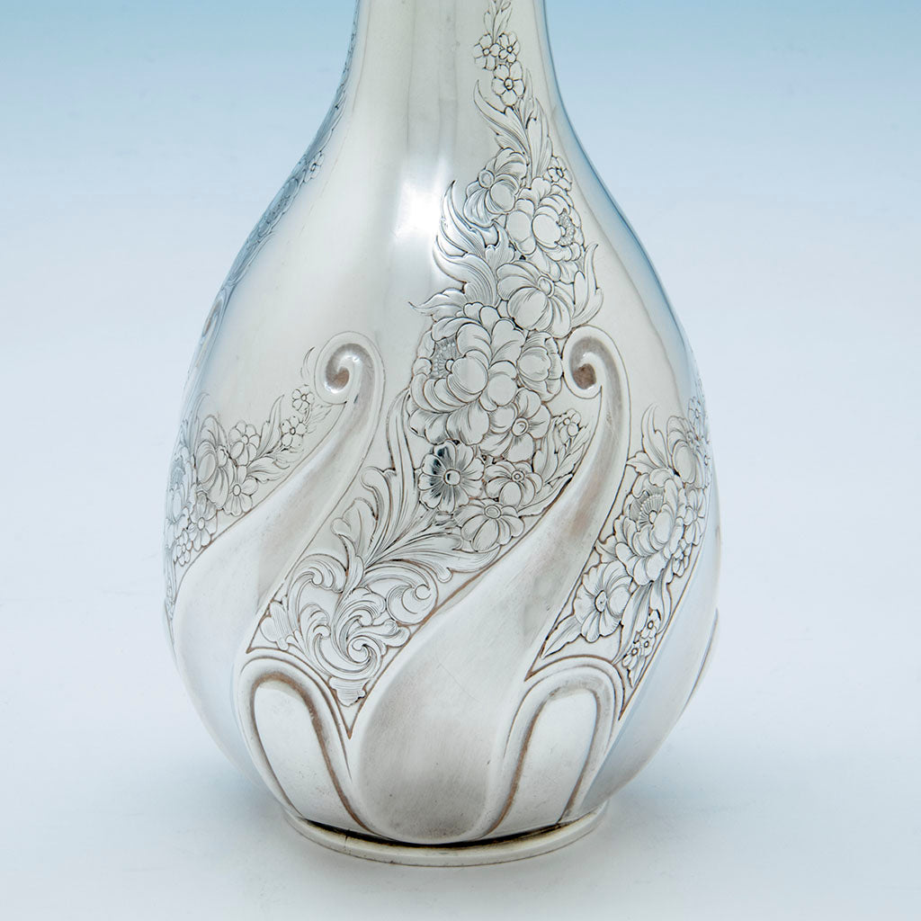 Engraving on Gorham Antique Sterling Silver Vase, Providence, RI, 1892