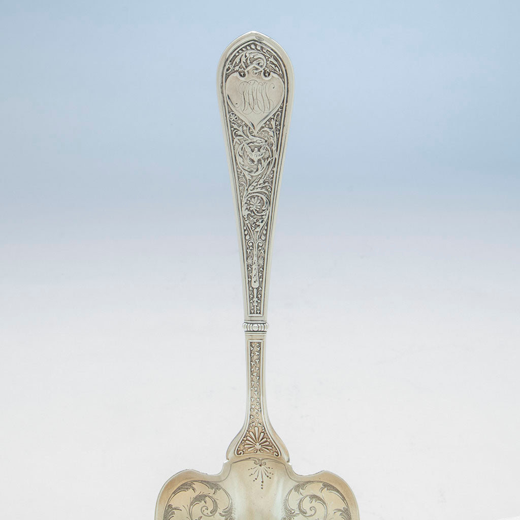Handle to Gorham &#39;Raphael&#39; Antique Sterling Silver Flat Server, Providence, RI, c. lte 1870s