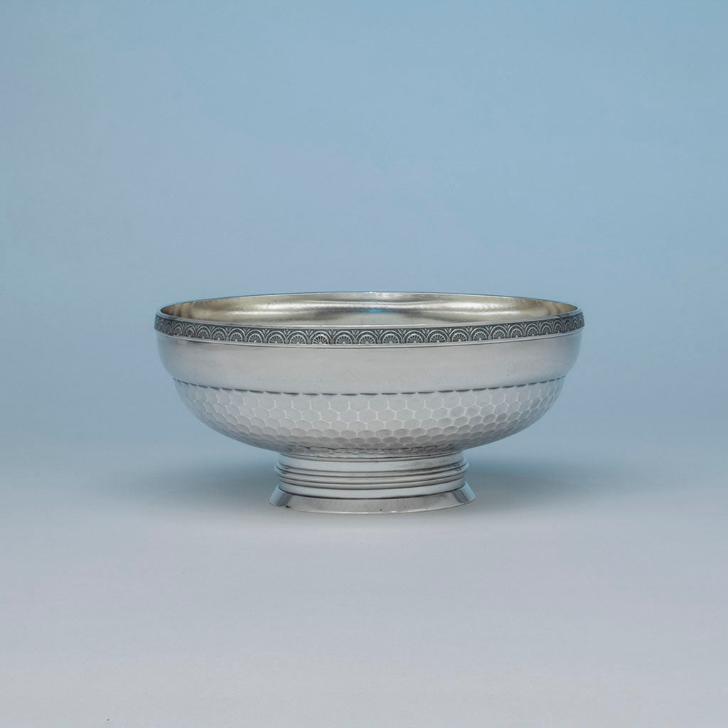 Wood &amp; Hughes Antique Sterling Silver Aesthetic Movement Bowl, New York City, NY, c. 1880