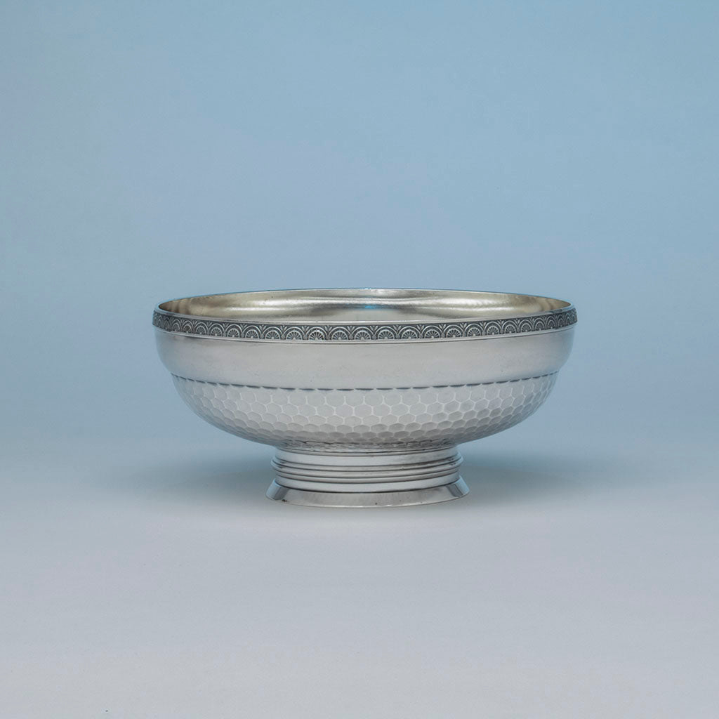 Wood & Hughes Antique Sterling Silver Aesthetic Movement Bowl, New York City, NY, c. 1880