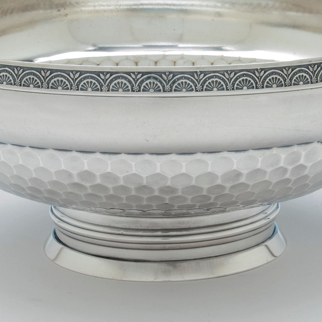 Detail of Wood &amp; Hughes Antique Sterling Silver Aesthetic Movement Bowl, New York City, NY, c. 1880