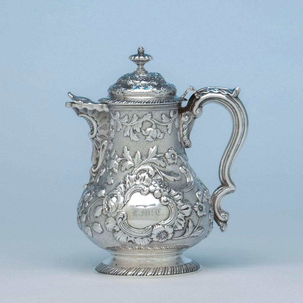 Woodward &amp; Grosjean (attr.) Jones, Ball &amp; Poor Coin Silver Milk Jug, Boston, MA, 1848-51