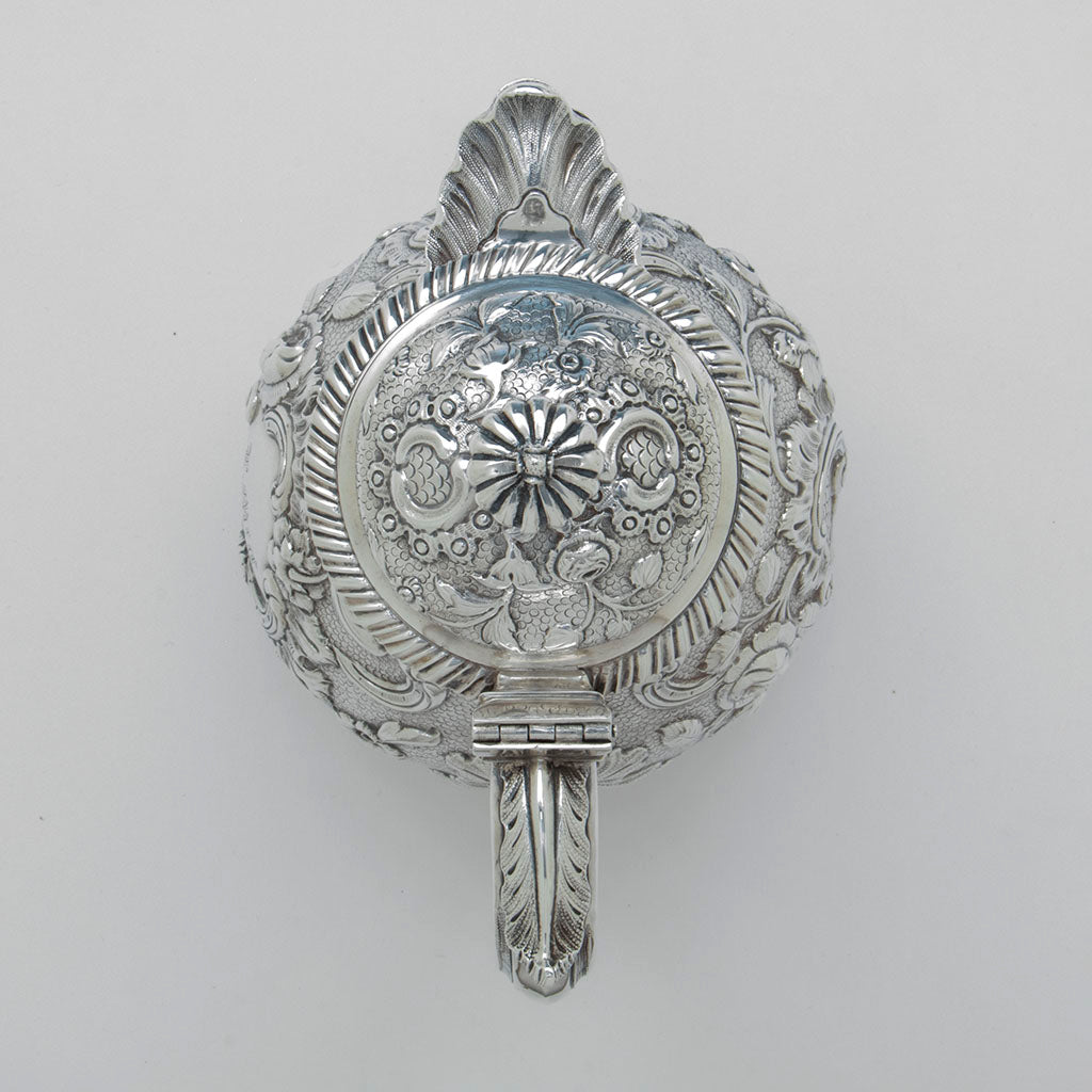 Top view of Woodward &amp; Grosjean (attr.) Jones, Ball &amp; Poor Coin Silver Milk Jug, Boston, MA, 1848-51