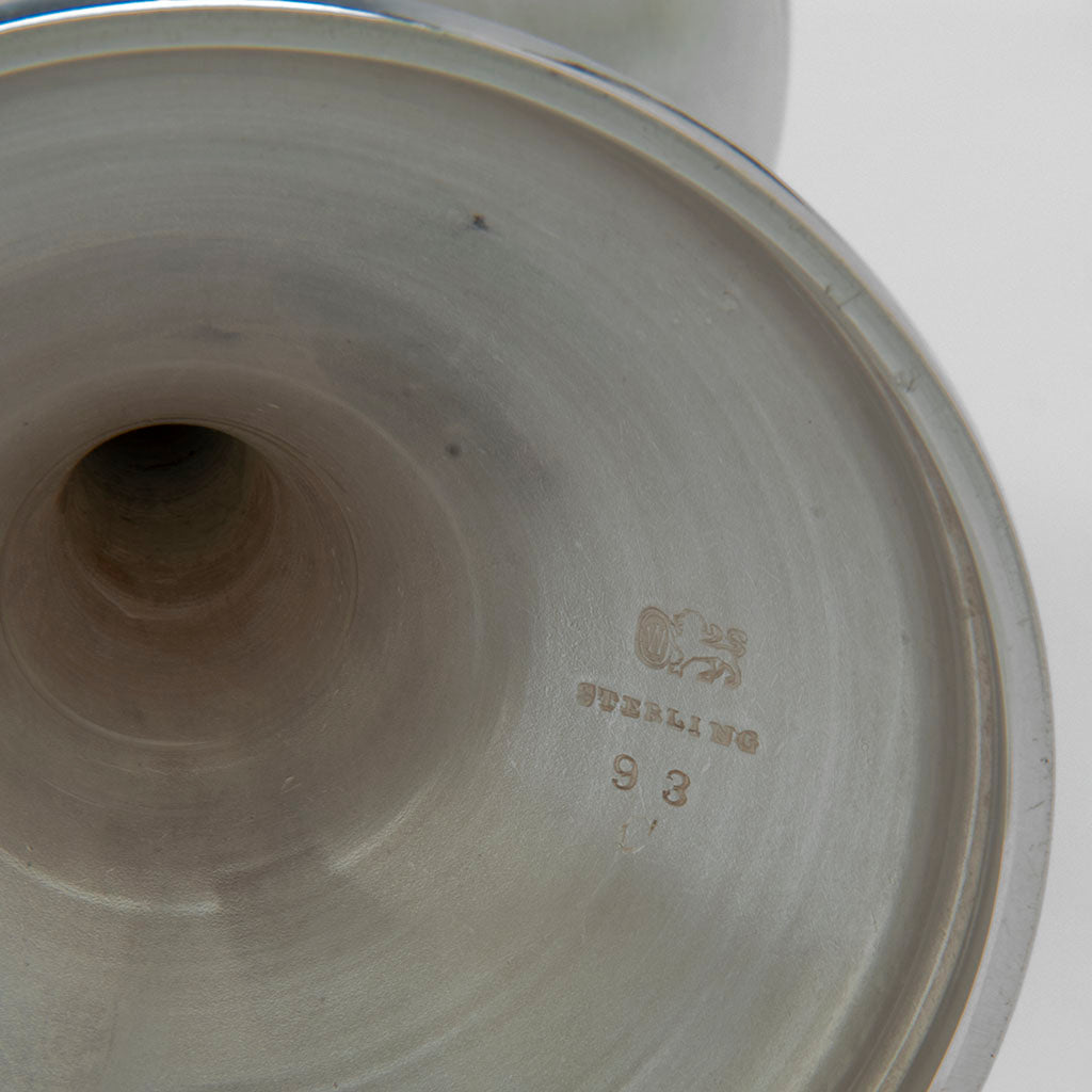 Marks on Whiting Pair of Antique Sterling Silver Goblets, Attleboro, MA or NYC, NY, 1870s