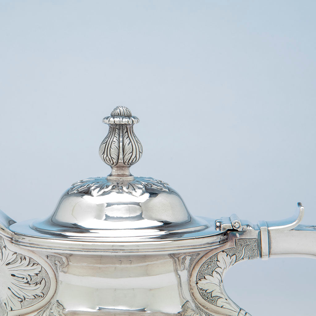 Finial on Obadiah Rich (attr.) Coin Silver Lidded Jug retailed by Jones, Lows &amp; Ball, Boston, 1839