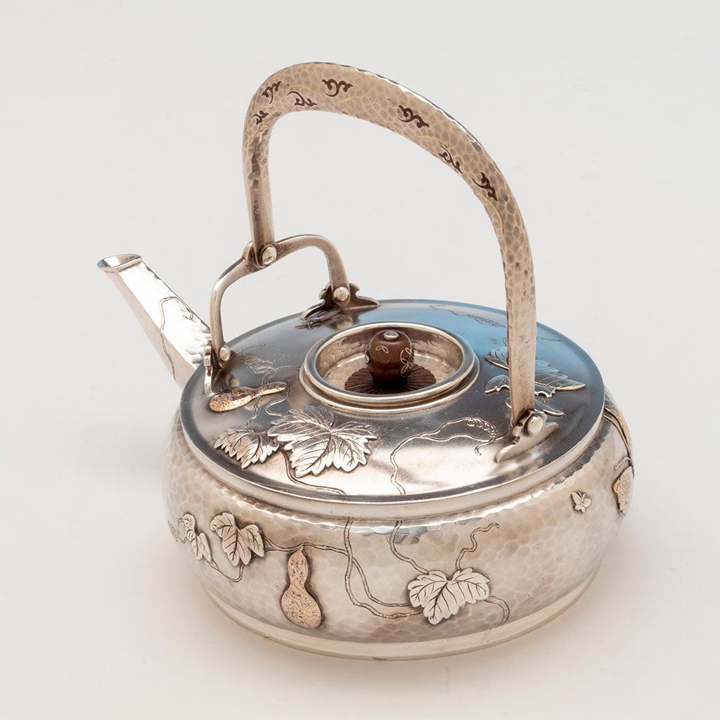 Pt cover to Tiffany and Co Sterling and Other Metals Téte Téte Set, NYC, NY, c. 1878