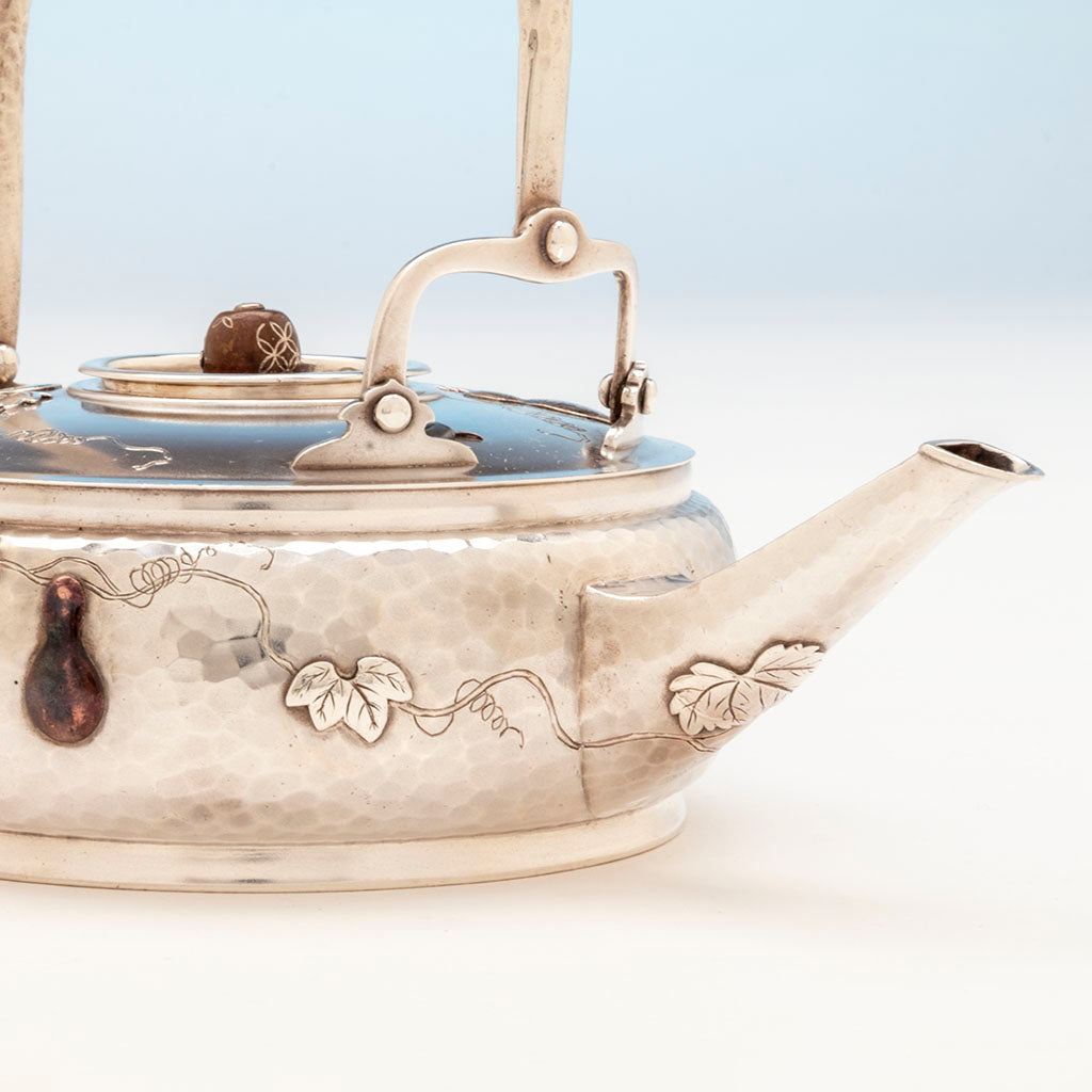 Pot spout to Tiffany and Co Sterling and Other Metals Téte Téte Set, NYC, NY, c. 1878