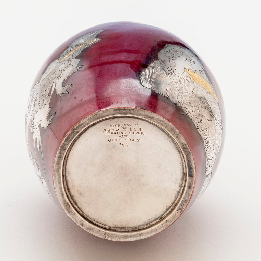 Marks on Tiffany &amp; Co. Patinated Copper and Other Metals Japanese Inspired Tea Caddy, NYC, NY, c. 1874