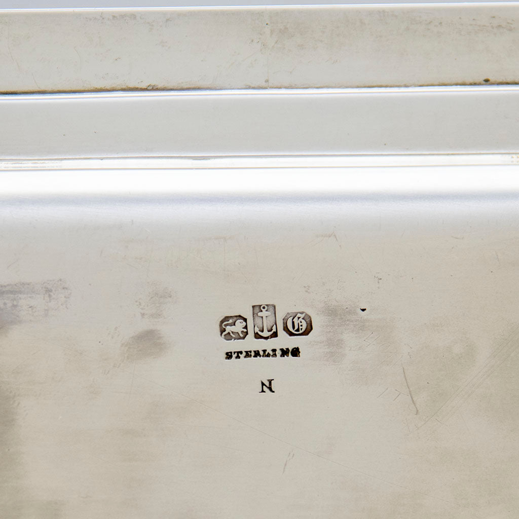 Marks on Tray to Gorham Antique Sterling Silver Japonesque Water Set, Providence, RI, 1883